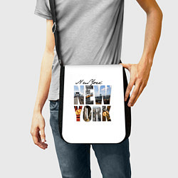 Сумка на плечо Панорамы Нью Йорка, цвет: 3D-принт — фото 2