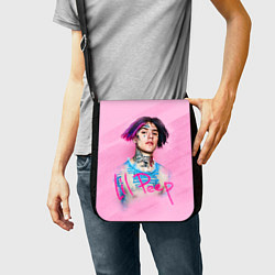 Сумка на плечо Lil Peep: Pink Style, цвет: 3D-принт — фото 2