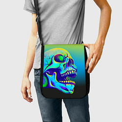 Сумка на плечо Neon skull, цвет: 3D-принт — фото 2