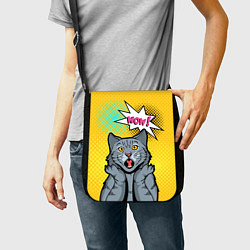Сумка на плечо Pop Art Cat Wow, цвет: 3D-принт — фото 2