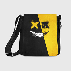 Сумка на плечо Yellow and Black Emoji, цвет: 3D-принт