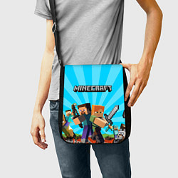 Сумка на плечо МАЙНКРАФТ ГЕРОИ ИГРЫ MINECRAFT, цвет: 3D-принт — фото 2