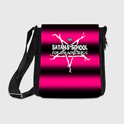 Сумка на плечо Satan school for bad boys and girls pink, цвет: 3D-принт