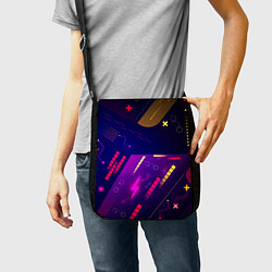 Сумка на плечо Cyber neon pattern Vanguard, цвет: 3D-принт — фото 2