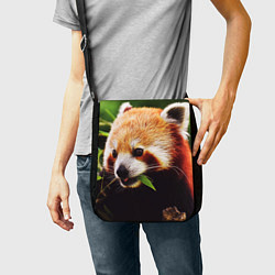 Сумка на плечо Красная милая панда, цвет: 3D-принт — фото 2