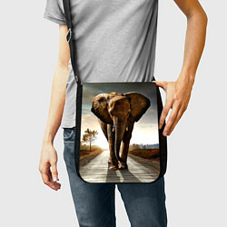 Сумка на плечо Дикий слон, цвет: 3D-принт — фото 2
