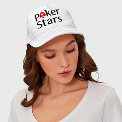 Бейсболка Poker Stars, цвет: белый — фото 2