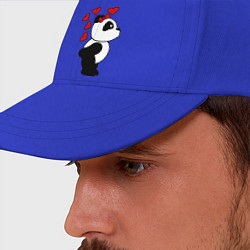 Бейсболка Поцелуй панды: для нее, цвет: синий — фото 2