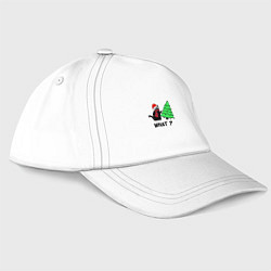 Бейсболка Кот и Новый Год, цвет: белый