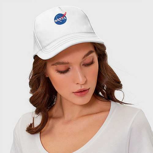 Бейсболка S A N T A NASA / Белый – фото 4