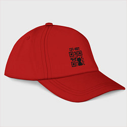 Бейсболка QR КОТ КОТЕНОК, цвет: красный