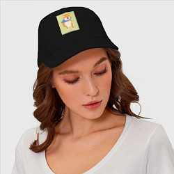 Бейсболка Шиба ину в бандане серия 3, цвет: черный — фото 2