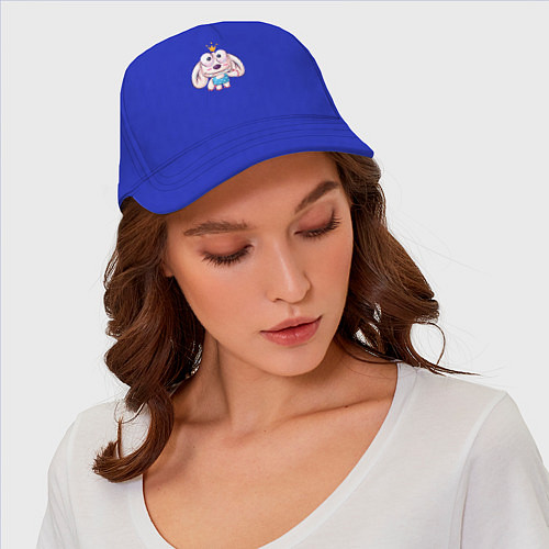 Бейсболка Ушастик с короной / Синий – фото 4