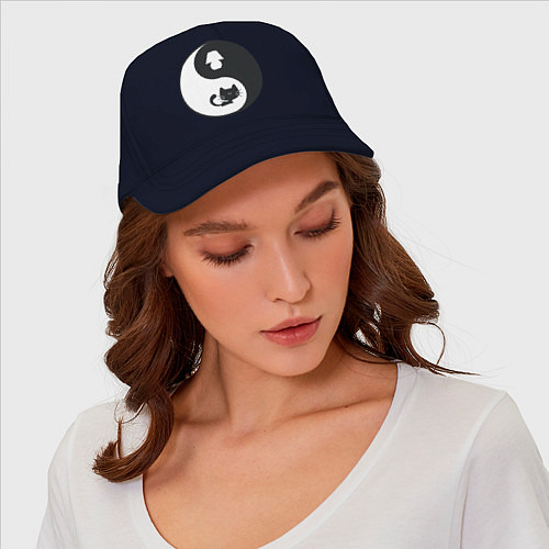 Бейсболка Инь-Ян гармония / Тёмно-синий – фото 4