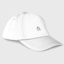 Бейсболка Заквадративаемся, цвет: белый