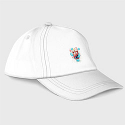 Бейсболка Милый монстр фотограф, цвет: белый