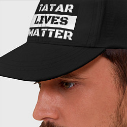 Бейсболка Tatar lives matter, цвет: черный — фото 2