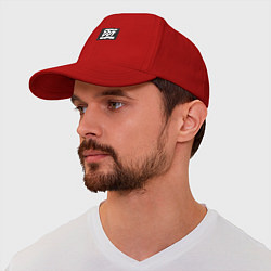 Бейсболка ДДТ - логотип, цвет: красный