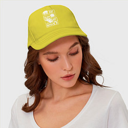 Бейсболка Еда сон искусство, цвет: желтый — фото 2