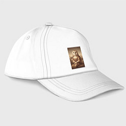 Бейсболка Сова Мона - фантазия от нейросети, цвет: белый