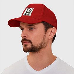 Бейсболка Панда Миа акварель, цвет: красный — фото 2