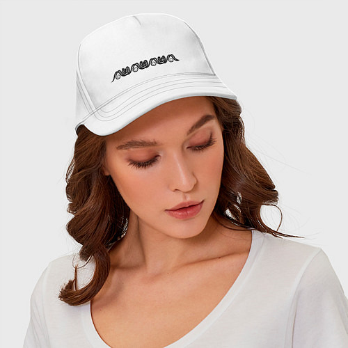 Бейсболка Змеиный узор / Белый – фото 4