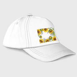 Бейсболка Подсолнухи и лаванда