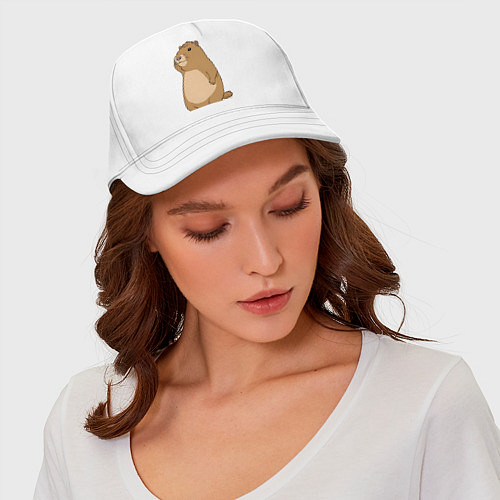 Бейсболка Прекрасная капибара / Белый – фото 4