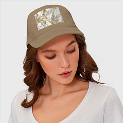 Бейсболка Мрамор и золото, цвет: миндальный — фото 2