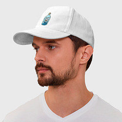 Бейсболка Парусник в бутылке, цвет: белый — фото 2