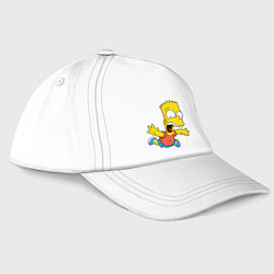Бейсболка Барт Cимпсон падение, цвет: белый