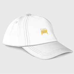 Бейсболка Doom final gold logo, цвет: белый
