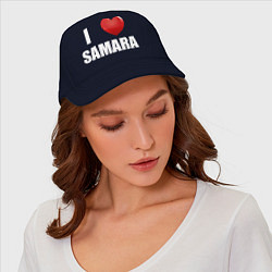 Бейсболка Я люблю Самару, цвет: тёмно-синий — фото 2