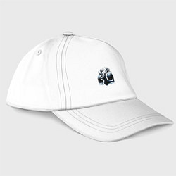 Бейсболка Олень и зима, цвет: белый