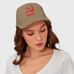 Бейсболка СССР Логотип, цвет: миндальный — фото 2