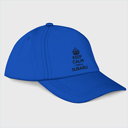 Бейсболка Keep Calm & I own a Subaru, цвет: синий