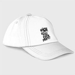 Бейсболка Do you even drift, цвет: белый