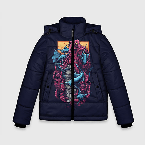 Зимняя куртка для мальчика Octopus / 3D-Черный – фото 1