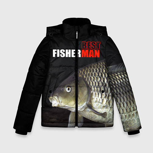 Зимняя куртка для мальчика The best fisherman / 3D-Черный – фото 1