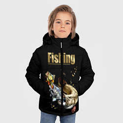 Куртка зимняя для мальчика Gold Fishing, цвет: 3D-черный — фото 2