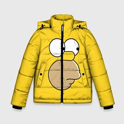 Куртка зимняя для мальчика Лицо Гомера, цвет: 3D-светло-серый