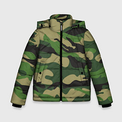 Куртка зимняя для мальчика Камуфляж: хаки/зеленый, цвет: 3D-черный