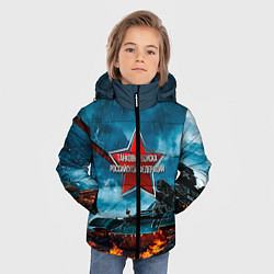 Куртка зимняя для мальчика Танковые войска РФ, цвет: 3D-светло-серый — фото 2
