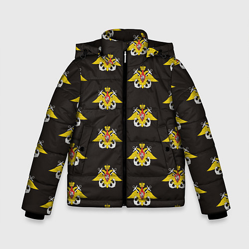 Зимняя куртка для мальчика ВМФ лого / 3D-Черный – фото 1