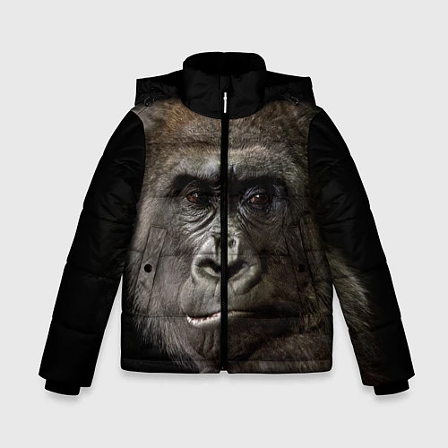 Зимняя куртка для мальчика Глаза гориллы / 3D-Черный – фото 1