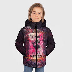 Куртка зимняя для мальчика Tresure of the nation(pink), цвет: 3D-черный — фото 2