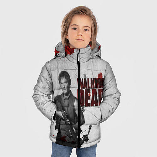 Зимняя куртка для мальчика Ходячий Дерил Диксон / 3D-Светло-серый – фото 3