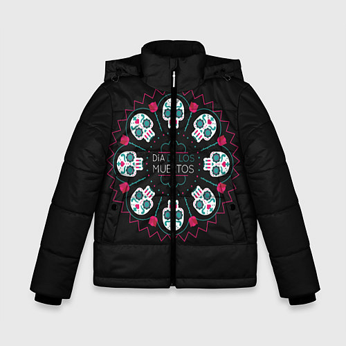 Зимняя куртка для мальчика Череп / 3D-Черный – фото 1