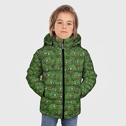 Куртка зимняя для мальчика Грустные лягушки, цвет: 3D-светло-серый — фото 2