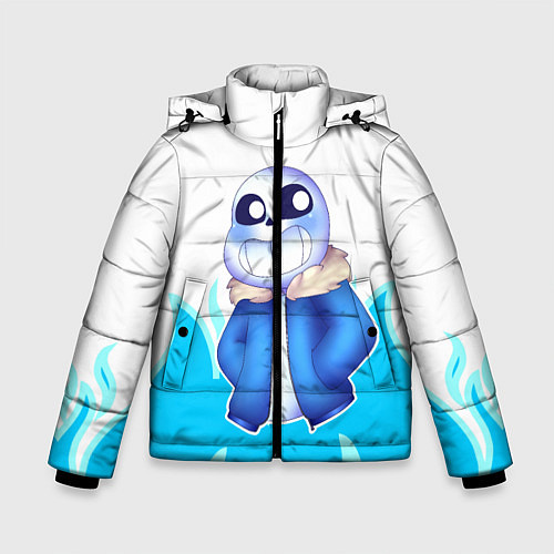 Зимняя куртка для мальчика Sans undertale / 3D-Черный – фото 1